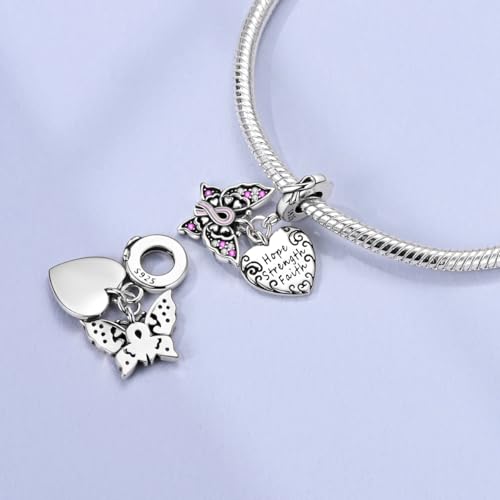 LNQOBU 925 Sterling Silver Charms for Bracelets Necklaces,5A Cubic Zirconias Evil Eye Dangle Beads Charms Jewelry Gift for Women (With one Spacer Beads Charms) - style: Charm 635-39