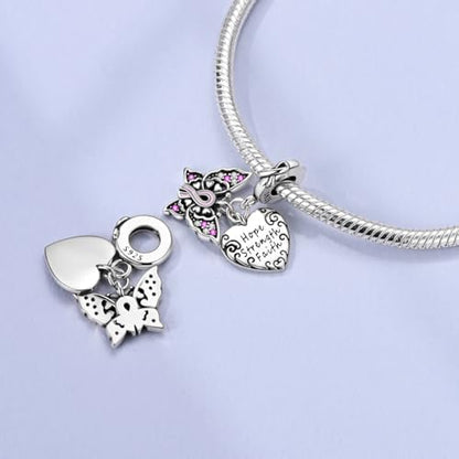 LNQOBU 925 Sterling Silver Charms for Bracelets Necklaces,5A Cubic Zirconias Evil Eye Dangle Beads Charms Jewelry Gift for Women (With one Spacer Beads Charms) - style: Charm 635-39