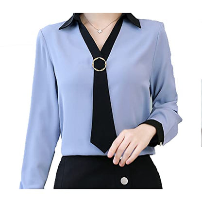 DHATMYC 2PCS Silk Scarf Ring Clip for Women T-shirt Tie Clips Clothing Ring Wrap Holder Fashion Round Circle Clip Belt Buckle (Gold+Silver)
