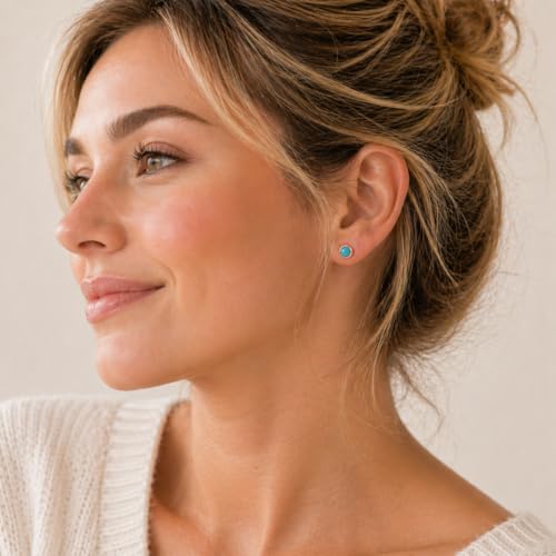 CHIC & ARTSY 18K Gold Plated Solid 925 Sterling Silver Flat Back Earrings for Women Multiple Piercings Screw Back Earrings Cartilage Hypoallergenic Jewelry - style: 925 Silver Flat Back #15