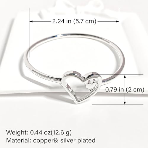 925 Sterling Silver Bracelet Plated Cuff Bangle Bracelet Fashionable Multi-layer Cross Wire Bangle Bracelet Open Adjustable Wide Cuff Bracelet for Teen Girls Fashion Jewelry - color: silver A