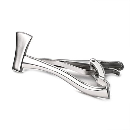 Yoursfs Electrician Tie Bar For Men Cool Tool Tie Clip 316L Stainless Steel Silver Nail Novelty Construction Tie Clips Jewelry - style: Axe Tie Clip