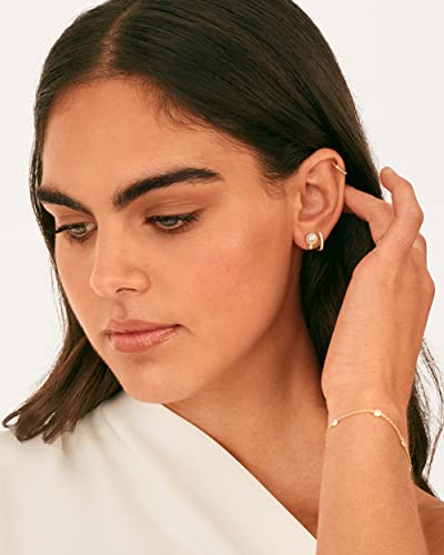 PAVOI 18K Gold Plated 925 Sterling Silver Post Cubic Zirconia | AAA+ Quality Handpicked Freshwater Cultured Stud Button Pearl Earrings - style: Yellow Gold