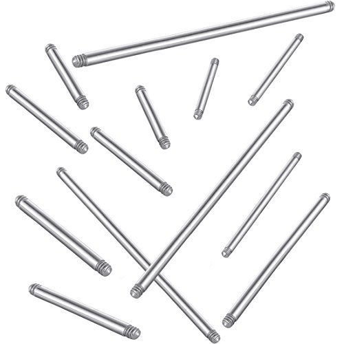 20pcs a Set Surgical Steel Threaded Barbell Bar Replacement for Tongue Earring Piercing Body Jewelry (Mix 20pcs)