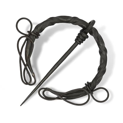Armory Replicas™ Hand-Forged Viking & Celtic Cloak Pin Brooch – Medieval Fibula for Costumes, Reenactments, Cosplay & Historical Dress Accessories - style: Filigree Knot Pennanular