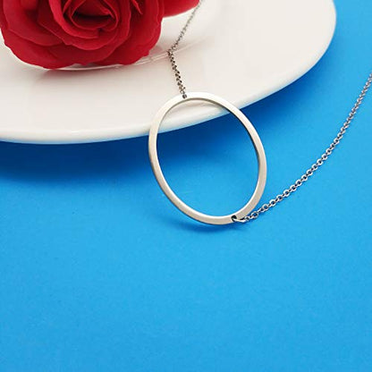 MOMOL Sideways Initial Necklace 18K Gold Plated Stainless Steel Large Big Letters Pendant Necklace Script Name Monogram Necklaces for Women - color: O