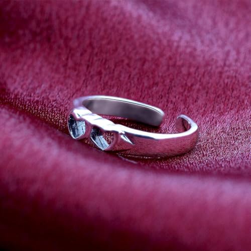 Gem Avenue 925 Sterling Silver Toe Rings Collections – Beach, Celtic, Heart, Dolphin, Flower & More Designs for Women – Elegant Adjustable Summer Jewelry - style: Style 11