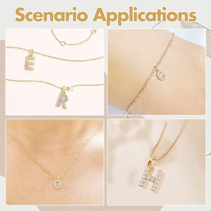 26Pcs 18K Gold Filled A-Z Alphabet Letters Charms for Jewelry Making, Initial A-Z Alphabet Charm Pendant Beads, Slide Glitter Pendants for Women DIY Bracelet Necklace Earrings Choker Making - color: Style D