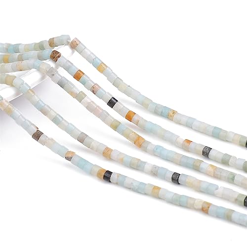 BEADIA Natural Amazonite Spacer Beads Caps Flat Round Loose Beads for Beading Jewelry Making 3mmx2mm 38cm - color: Amazonite, size: Flat Round 3mm x 2mm