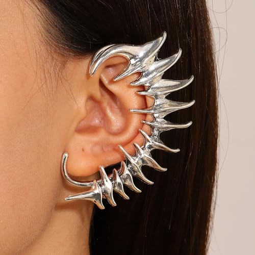 Ear Cuffs for Women Hook without Pierced Ear Bone Clip Climber Earrings Butterfly Shaped Ear Clip Wrap Around Earring No Piercing Cuff Earrings - color: A