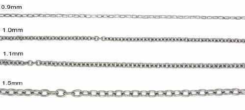 Stainless Steel Cable Chain Necklace 1 mm Thin Dainty Pendant Chain | Fine Cable Links, Water Safe Steel, No Tarnish, Pendant Ready, Gift Boxed
