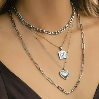Kyutong Silver Cable Chain Spool 304 Stainless Steel Chains Link for Crafts | 32.8 Feet Small Beaded Chains for Jewelry Making Silver Bulk Chain for Women Men DIY Necklace Bracelet Earrings - color: Cross Bead Silver
