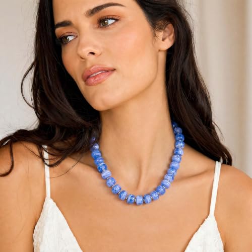 Chunky Beaded Necklace for Women, Colorful Trendy Statement Summer Jewelry Gift - color: necklace-32