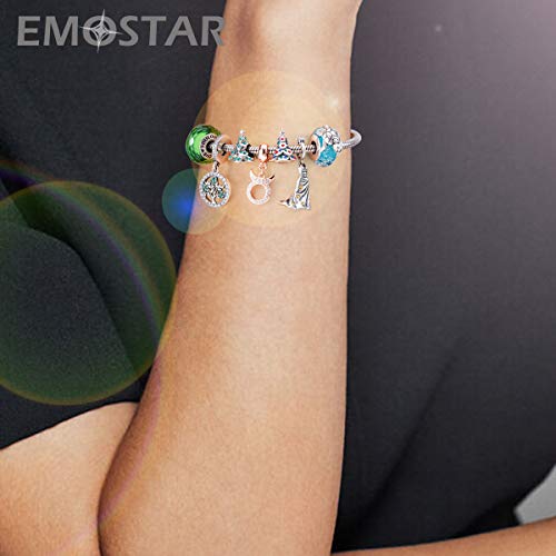 EMOSTAR Zodiac Sign Charms fits European Charm Bracelet – Rose Gold 925 Sterling Silver Necklace Pendant, 12 Horoscope Constellation Dangle CZ Birthstone Beads, Gifts for Women/Men/Birthday - color: Taurus (4.20 – 5.20)