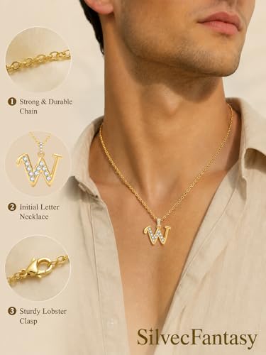 14K Gold Initial Necklaces for Women with Letter A-Z Pendant | Minimalist Simple Monogram Alphabet Pendant, Adjustable Cable Chain, Personalized Jewelry, Birthday Gift, Anniversary Jewelry