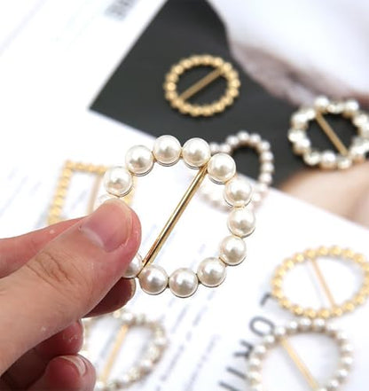 10PCS Scarf Ring Clip T-shirt Tie Clips Women Fashion Metal Circle Clips | DIY clothing clips,shirt clips,shirt clips to tighten,Clothing Ring Wrap Holder