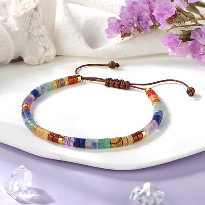 JoycuFF Gifts for Women Inspirational Gifts for Teen Healing Natural Stone Bracelets for Women Friends Sister - style: You're awesome-Colorful