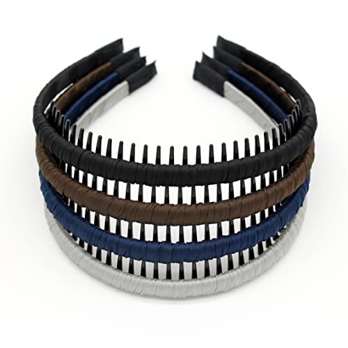 JOBAND Women's Fashion Headbands teeth comb hair bands(4 Colors) | Comfy hair accessories Non-slip hair hoop Suitable Daily Use,Spa,Parties and Yoga，facial cleansing - color: Multi-colored-08