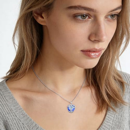 925 Sterling Silver Necklace Gifts for Women Crystal/Opal Jewelry Pendant Christmas Birthday Gift - style: Hug Couple