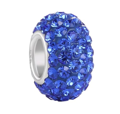 Adabele 1pc Solid 925 Sterling Silver Jan-Dec Birthstone Bead Charm - color: September