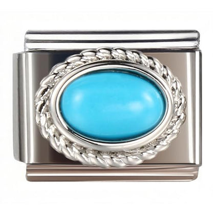Birthstone Charms for Italian Charm Bracelet, 9mm, Birthday Gift - color: December