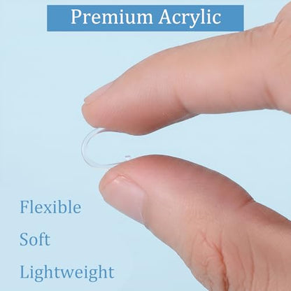 Yolev 30 Clear Nose Rings Studs Acrylic Nose Piercing Retainer Invisible Nose Stud for Work Flexible Nose Ring Retainer Nose Ring Hoop Belly Button Septum Lip Eyebrow Tongue Nipple Rings Body Jewelry