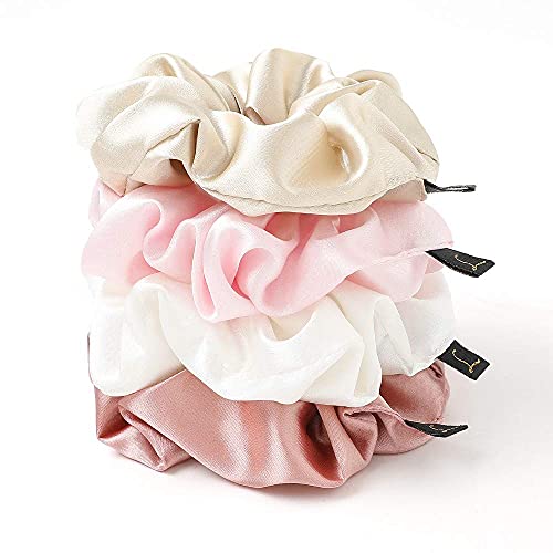 Scrunchies Women Hair Ties - Big Silk Satin Scrunchy Hair Bands Elastic Hair Accessories Soft Large Scrunchies For Vsco Girl Women LOBAB-007 - color: LOBAB-007