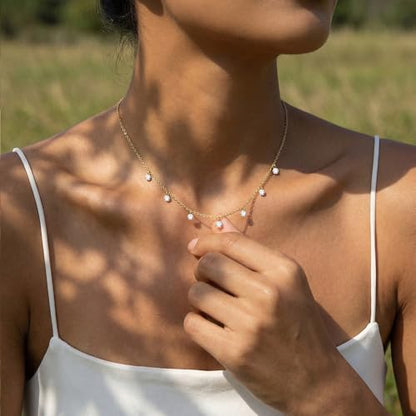 14k Gold Plated Layered Cubic Zirconia Pendant Necklace for Women | Gold Plated Clover Necklaces Stackable Dainty Cubic Zirconia Pendant Necklace，Mother's Day, Thanksgiving Jewelry Trendy gifts - color: Golden, style: Style2