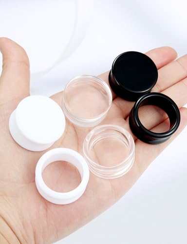 Ears Gauges Tunnels Plugs for Women Acrylic Solid Tunnel Ear Gauge Stretching Kit 6G to 1 1/4 Inch (4MM- 30MM) Expander Stretcher Plug Earrings Piercing Jewelry for Women Black White Clear - style: just over an inch, Black White Clear