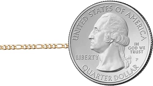 Savlano 925 Sterling Silver Chain Anklet Rope, Figaro, Mariner, Curb - 18K Gold Plated Chain Anklet Available in 9, 10 and 11 - Inches for Women Comes with a Gift Box - Made in Italy - style: Figaro 1.8mm