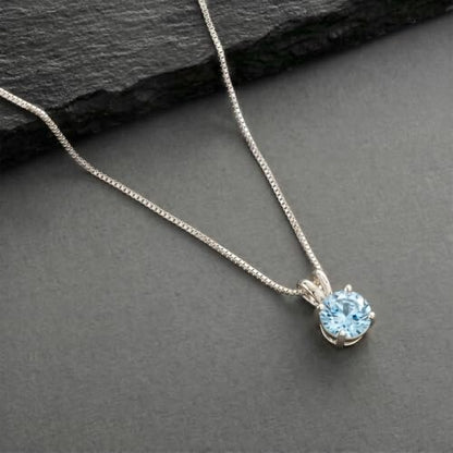 Mariell Cubic Zirconia Crystal Pendant Necklace for Women, 2 Carat 8mm CZ, for Brides, Wedding, Mother's Day Jewelry Gift - color: Silver
