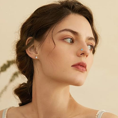36-44 Pcs 18G 20G Nose Rings Studs Nose Rings for Women Nose Piercings Jewelry Surgical Stainless Steel Nose Studs Moon Star Heart Butterfly Hypoallergenic Body Piercing Jewelry for Women Men - color: 18G Colorful C-L Shape- 40 Pcs