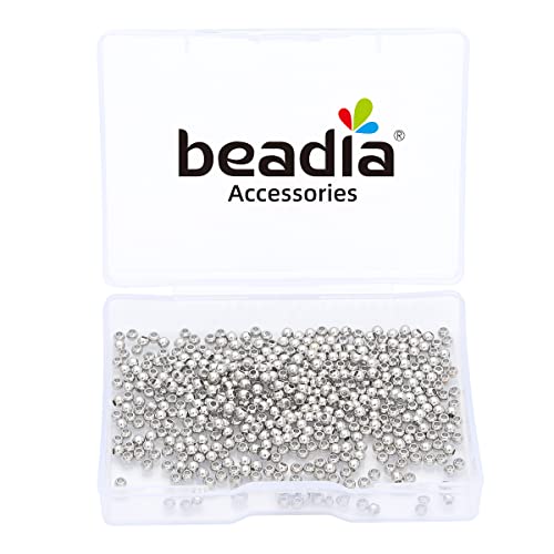 Platinum Plated Round Spacer Beads 2.5mm 500pcs for Jewelry Making Findings Non Tarnish - color: Platinum, size: 2.5mm