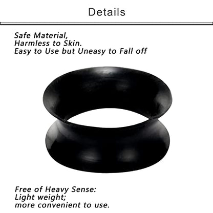 6G-25mm Thin & Thick Silicone Ear Gauges Stretching Kit Flexible Tunnels Plugs for Ear Expander Gauge Earlets Plug Set Gauges Kit - style: Black-Mix Size-6G-20mm