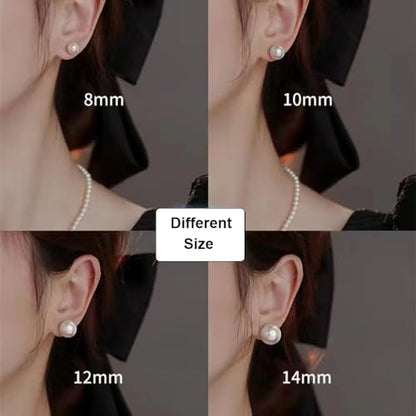 Pearl Clip on Earrings for Women Drop Clip Earrings for Women Gold Plated White Imitation Pearl Earrings Fashion - color: White Pearl 10mm