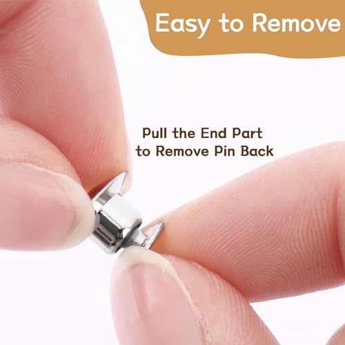 30Pcs Metal Locking Pin Backs for Enamel Lapel Badges | Metal Material,For Brooch Badge Enamel DIY, Pin Backings Keepers Locking Buckles, Secure Clasp Holds Pins Firmly