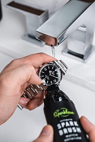 Sparklean SparkBrush Watch Cleaner - Pre-Filled Brush Kit, 200+ Cleans | Press, brush, rinse - pH-balanced ammonia-free formula safe on steel, gold, ceramic and vintage watches