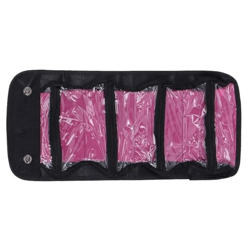 2PCS Roll up Makeup Bag, 4 in 1 Cosmetic Bag Foldable Makeup Bag Clear Makeup Organizer Bag Hanging Toiletry Bag for Women Men (Black) - color: Black