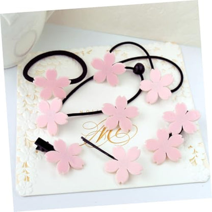 7pcs Flower Hair Band Set Rhinestone Clip Hair Snap Clips for Girls Women Ladies