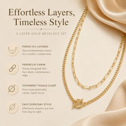 Gold Neklace Stack Dainty Gold Herringbone Necklace for Women Layered Paperclip Chain Necklaces Rhinestone Drop Simple Jewelry Gifts for Women - color: A9:2pcs