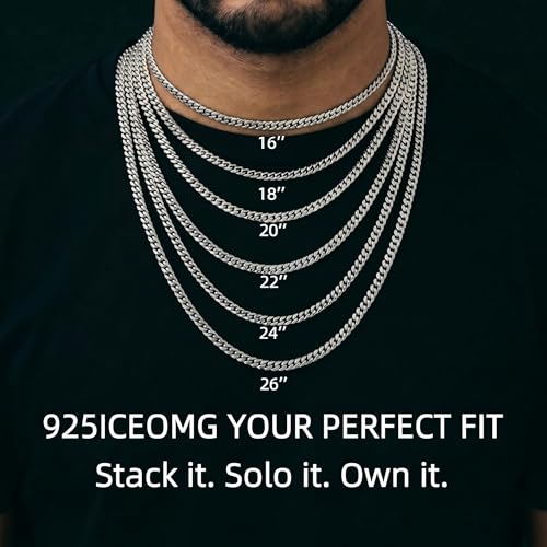 Hip Hop 18K Gold Cuban Link Chain for Men, 8mm Miami Cuban Necklace 316L Stainless Steel, Gold & Silver Available, Quick Lock Button Clasp, Anti-Tarnish Skin Friendly Mens Jewelry Gifts, 18-24" - color: Silver-8mm