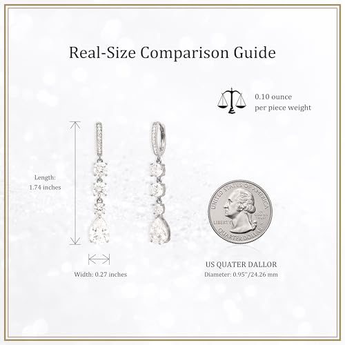 Sonateomber Christmas Tree Dangle Small Gold Hoop Earrings for Women, Cute Sparkly CZ Rhinestone Maple Clover Leaf Drop Earings Thanksgiving Holiday Accessories Fashion Jewelry Gift - color: Silver Teardrop