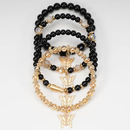 Boho Wooden Beads Bracelets Bohemian Bracelet Stack for Men Women Wood Beaded Bracelet Set - color: R