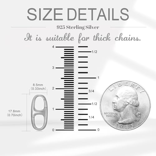 925 Sterling Silver Lobster Clasp for DIY Necklace Bracelet Jewelry Making, Double Spring Clasp with Closed Jump Rings, Necklace Extender Clasp Connector Bracelet Extension (Style 14) - style: Style 14