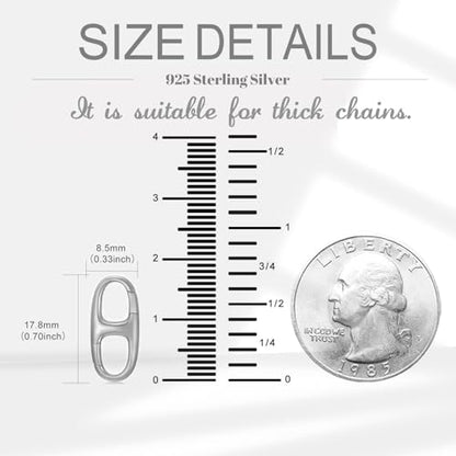 925 Sterling Silver Lobster Clasp for DIY Necklace Bracelet Jewelry Making, Double Spring Clasp with Closed Jump Rings, Necklace Extender Clasp Connector Bracelet Extension (Style 14) - style: Style 14