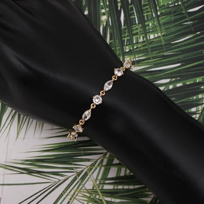 Elegant Bridal Cubic Zirconia Teardrop Pendant Necklace Drop Earrings Bracelet Brides Bridesmaids Wedding Jewelry Set for Women