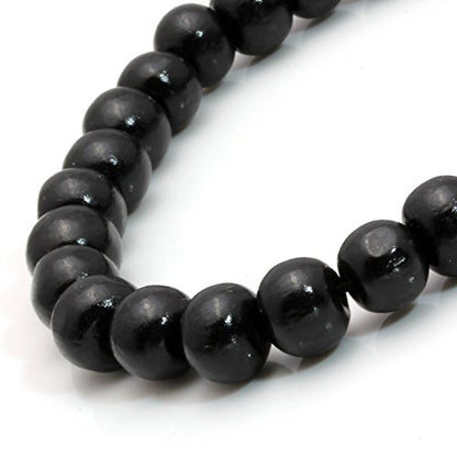 5 Pcs Wooden Beaded Bracelet Bangle for Men and Women Elastic - style: A: 8MM