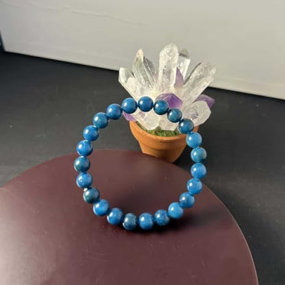 Amethyst Bracelet for Women Men, Elegant Handmade Natural Gem Stone Round Beaded Stretch Elastic Adjustable Healing Bracelets 8mm Gifts - color: AL-0211, size: Medium