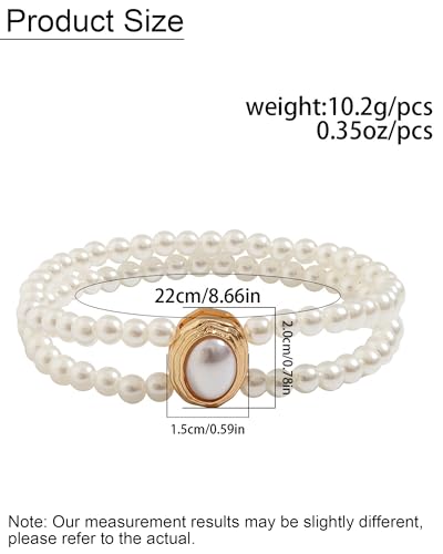 Layered Pearl Ankle Bracelets Dainty Boho Pearl Stretch Ankle Chain Trendy Waterproof Non Tarnish Anklets Summer Beach Foot Chain Jewelry Gifts for Her
