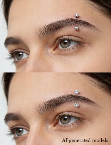 16G Eyebrow Rings Rook Piercing Jewelry 316L Surgical Steel Curved Barbells Vertical Lip labret Snake Eyes Piercing Jewelry Tongue Small Belly Ring 6mm 8mm 10mm Silver Black Gold - color: Silver
